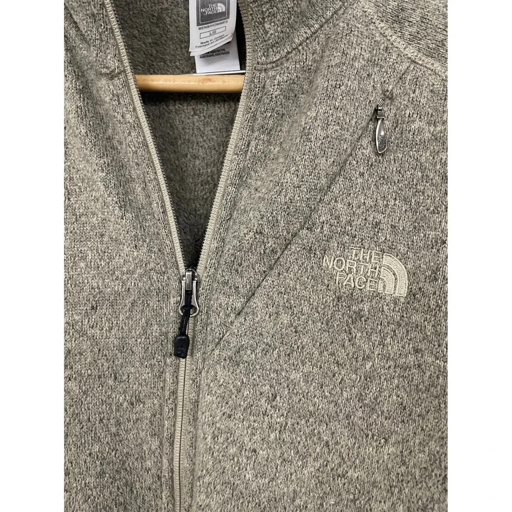 The North Face Gordon Lyons Full Zip Fleece Jacket Mens Large Olive Heather